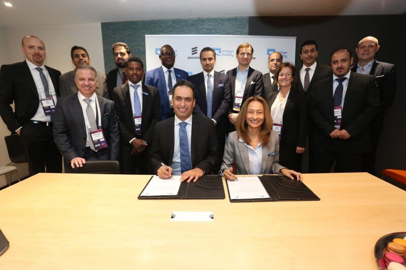 The Mobily and Ericsson team during the MoU signing, network