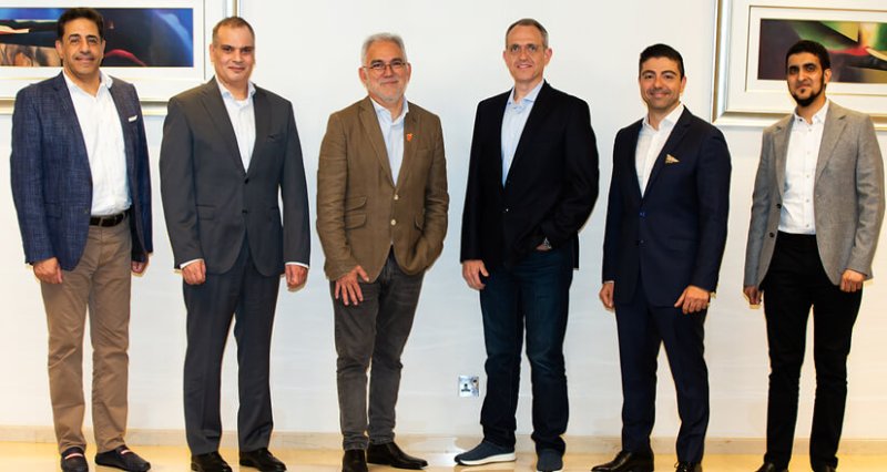 Right to Left:Yaser Al-Zubaidi, SVP & Chief Product and Solutions Officer, TeknowledgeAhmed Zaghmouri, Director of strategic partners META, GenesysSebastian Ballerini, VP, Strategic Growth of EMEA, GenesysAyman Majzoub, VP Sales, Growth markets, TeknowledgeAlexandros Gkindis, Director, Regional Sales Middle East, GenesysMahmood Lockhat , Chief Technology Officer, Teknowledge